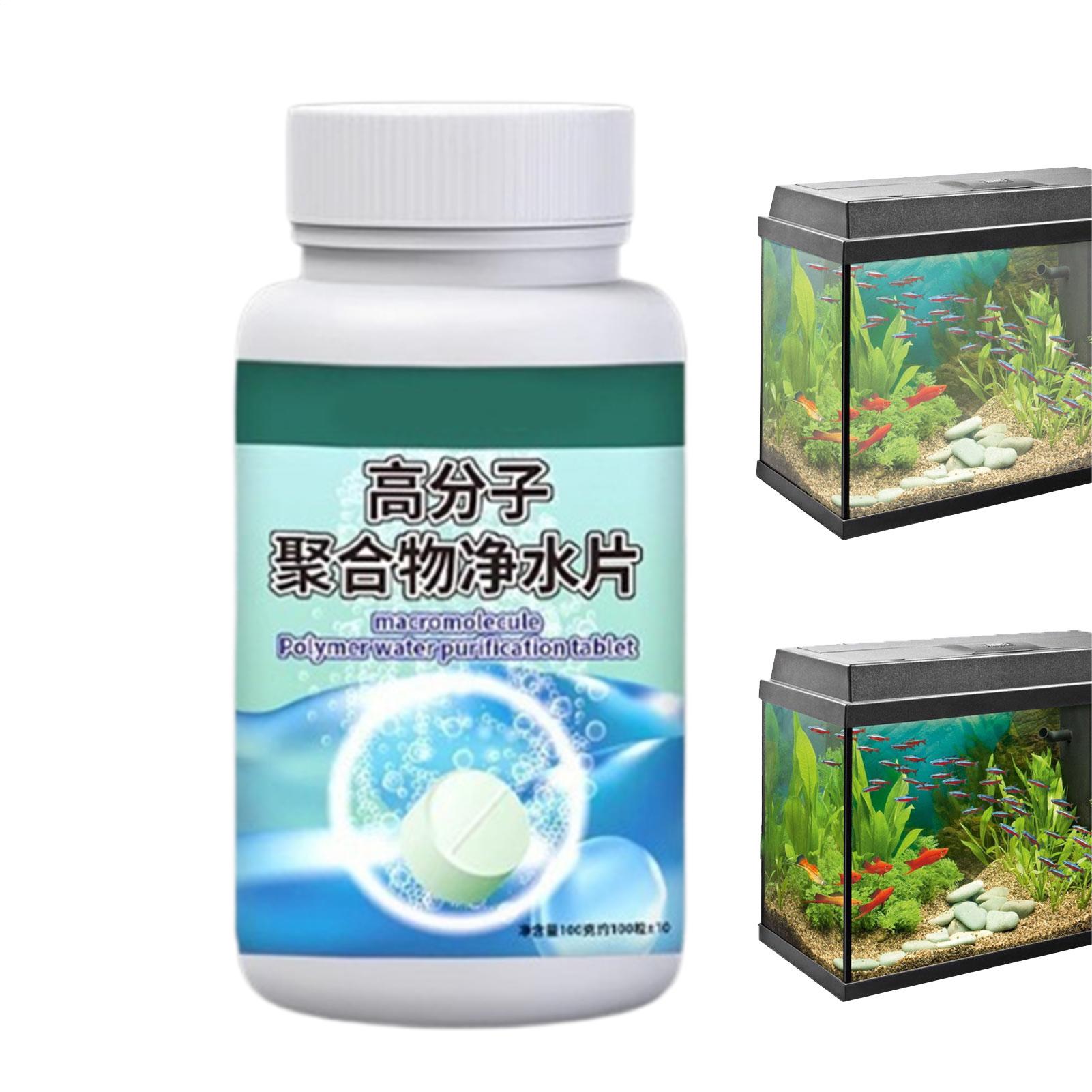 Aquarium Fish Betta - ยาเม็ดกำจัดตะไคร่น้ำในตู้ปลา ยาทำความสะอาดน้ำ สำหรับน้ำพุ ปลากัด กุ้ง เต่า
