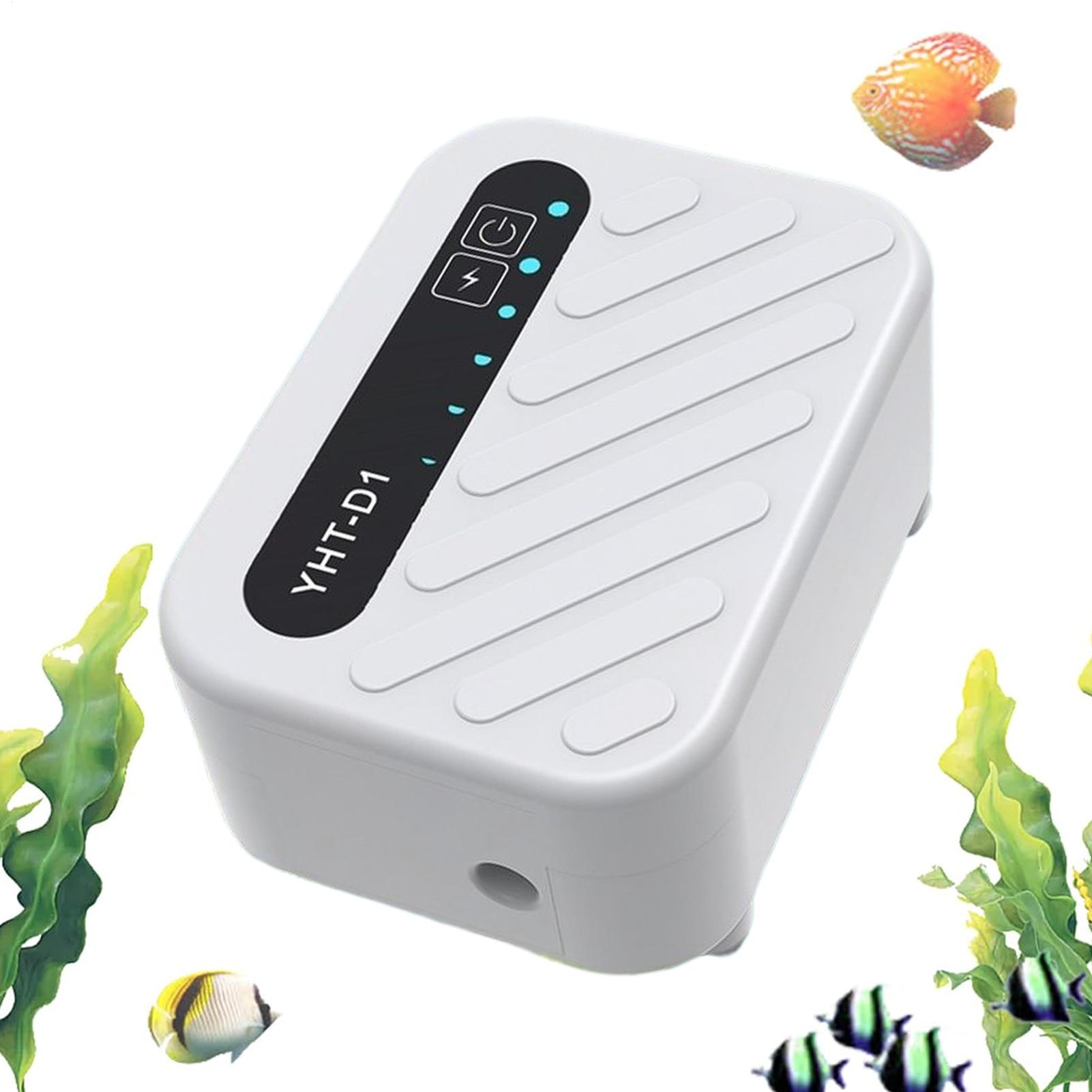 Aquarium Pump - ปั๊มลมตู้ปลาแบบพกพา เครื่องเติมอากาศสำหรับตู้ปลา ชาร์จผ่าน USB ใช้ได้ทั้งภายนอกและภายในอาคาร สำหรับบ่อเลี้ยงปลา