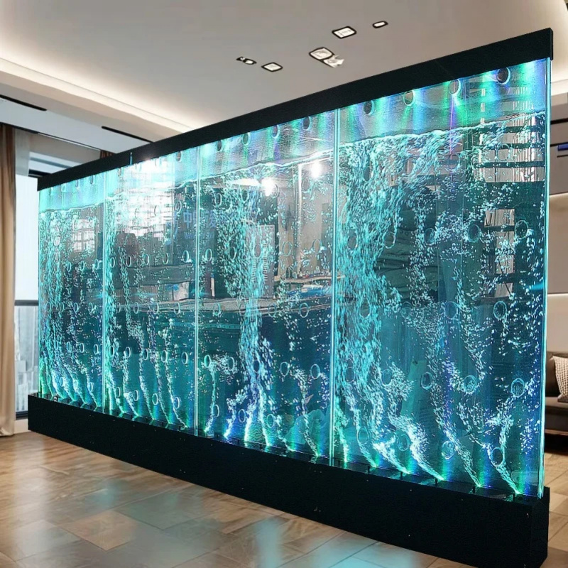 Aquarium Decor - ผนังอะคริลิคใสแบบโมเดิร์น ฉากกั้นห้องหรูหราพร้อมตกแต่งตู้ปลาสวยงามสำหรับภายในบ้าน