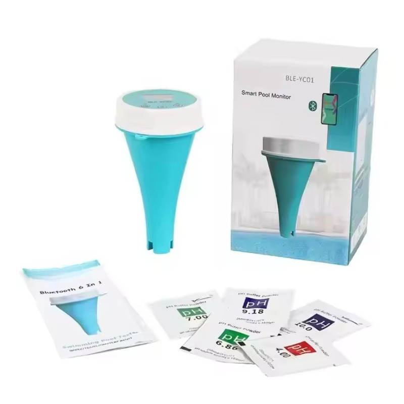 Aquarium Fish Tank - เครื่องตรวจสอบคุณภาพน้ำอัจฉริยะ 6-in-1: วัดค่า EC, PH, ORP,