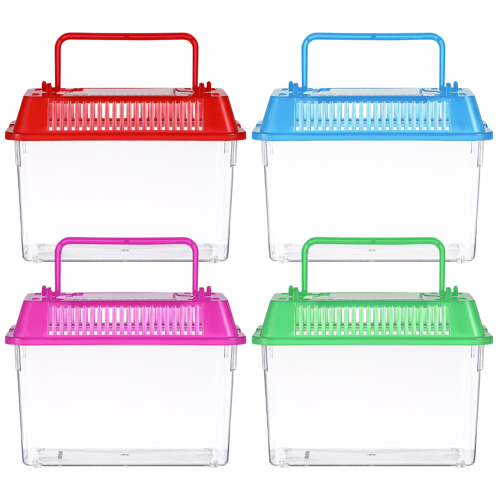 Aquarium Fish Betta - ตู้ปลาพกพาขนาดเล็ก ทำจากพลาสติก สำหรับสัตว์น้ำขนาดจิ๋ว เช่น ปลาทอง ปลากัด