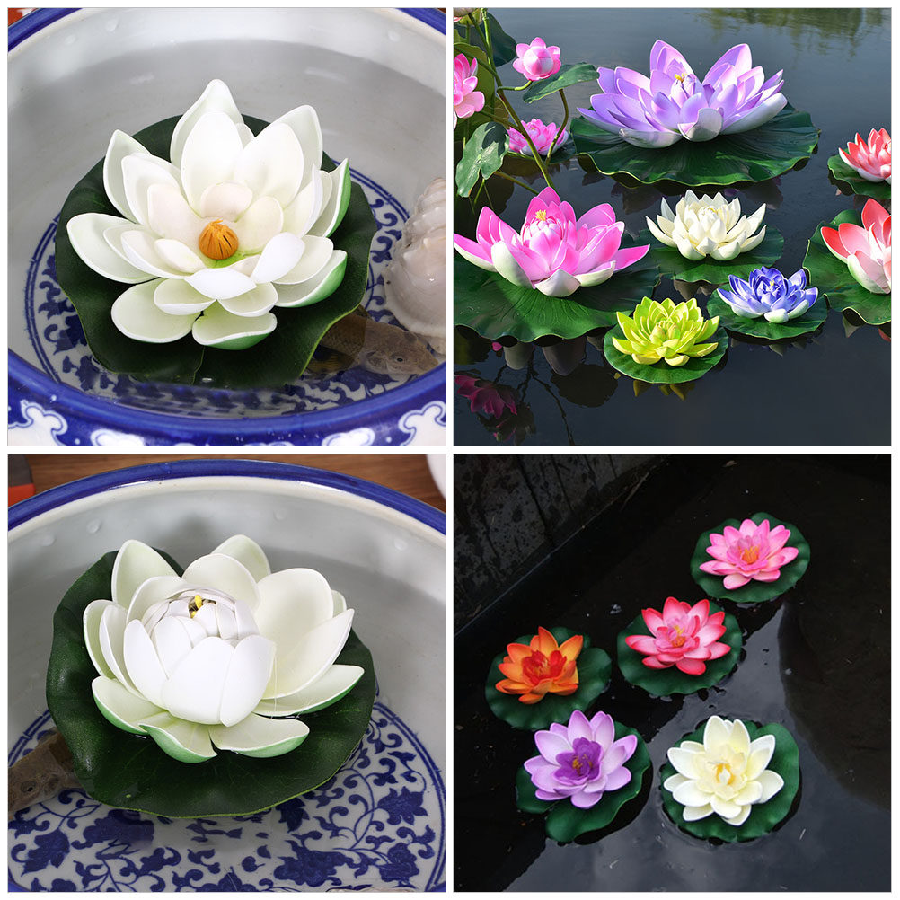 8 ชิ้น ดอกบัวจำลองลอยน้ำ ต้นไม - Aquarium Plants บทวิจารณ์และราคา