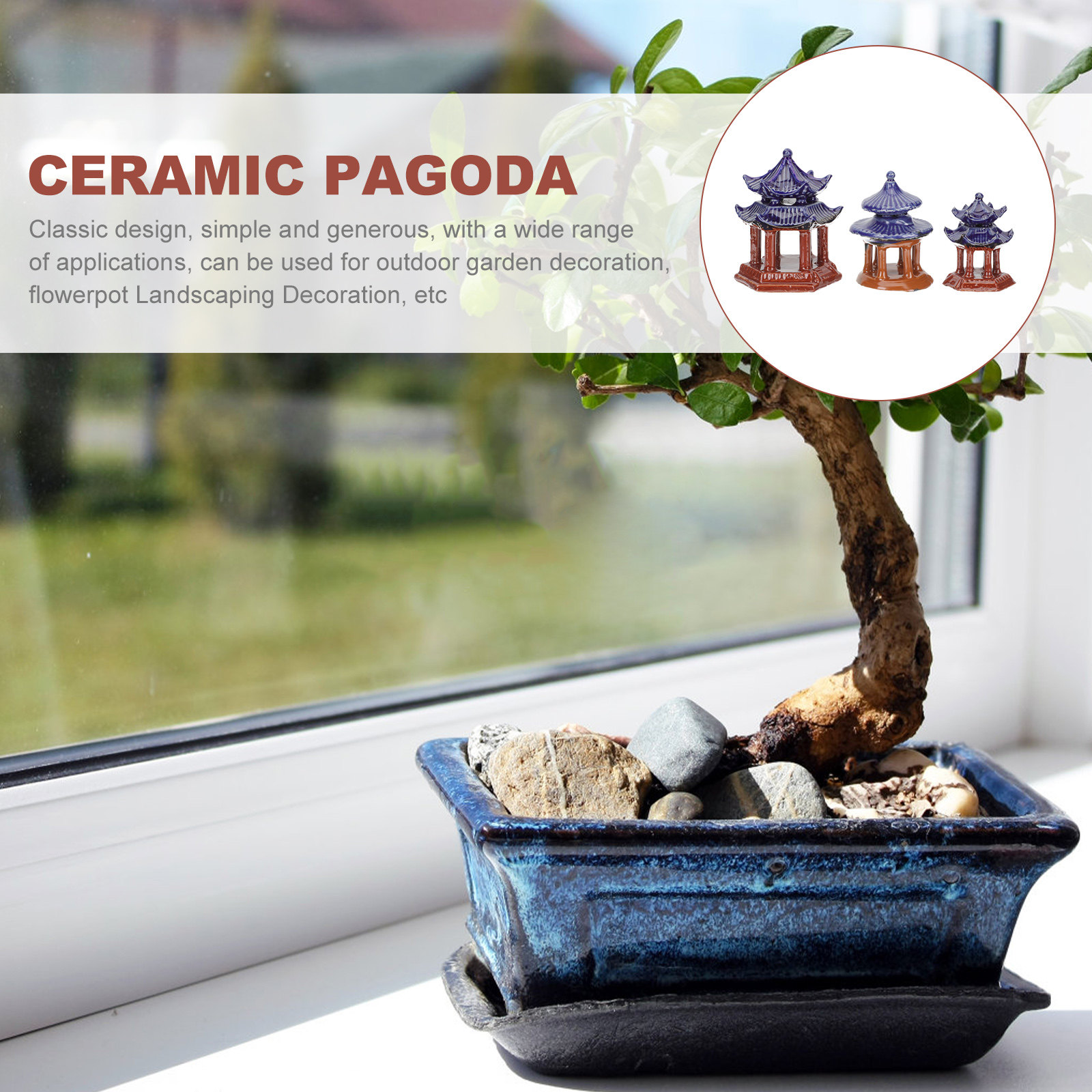 3 ชิ้น ศาลาเซรามิกจิ๋ว ของตกแต - Aquarium Decor บทวิจารณ์และราคา