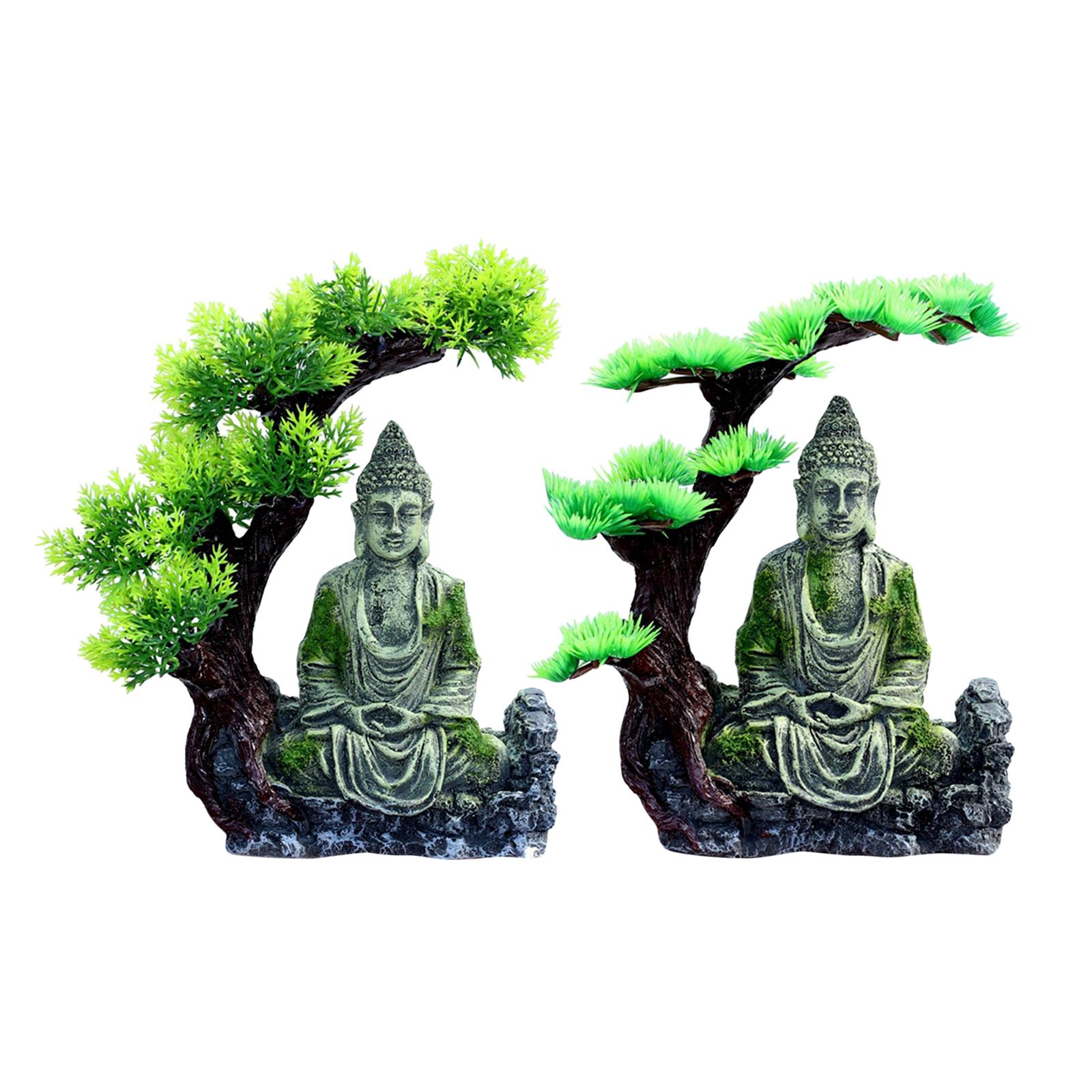 รูปปั้นพระพุทธรูป ของตกแต่งตู้ - Aquarium Fish Tank บทวิจารณ์และราคา