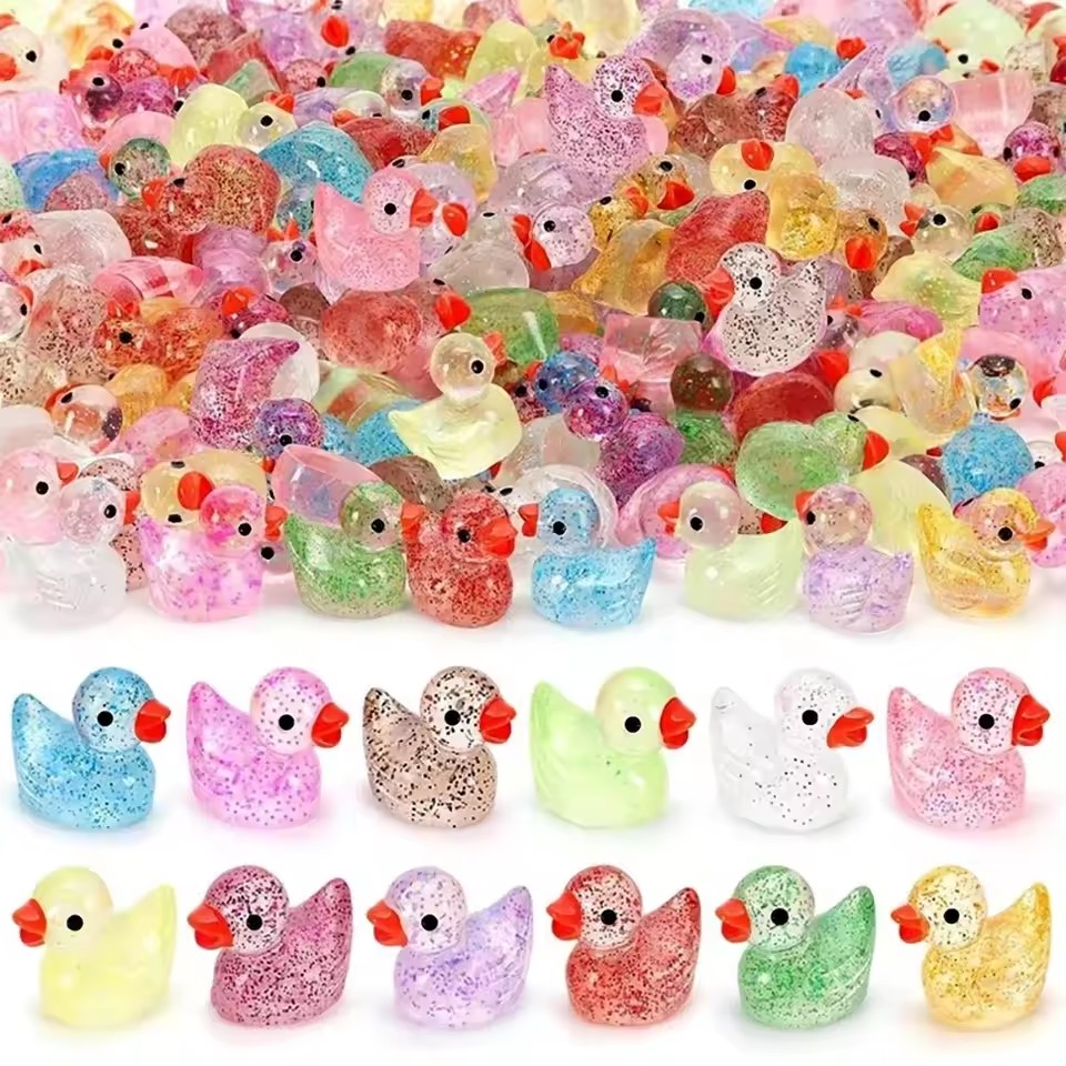 ~ เป็ดเรซิ่นจิ๋วเคลือบกลิตเตอร - Aquarium Decor บทวิจารณ์และราคา
