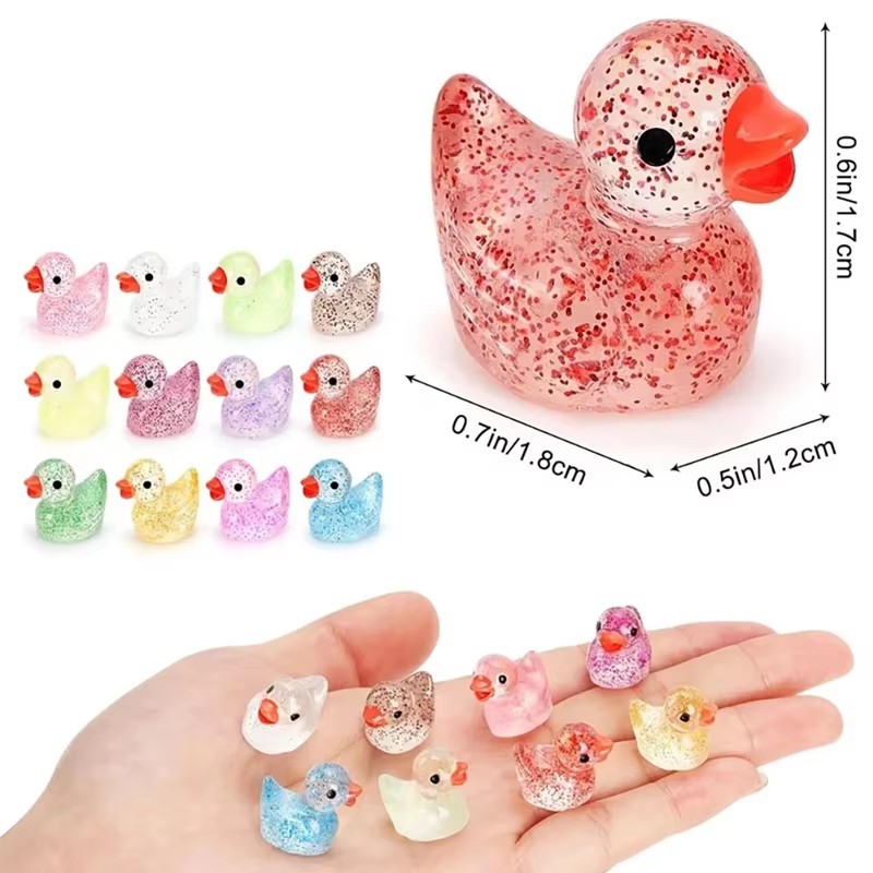 ~ เป็ดเรซิ่นจิ๋วเคลือบกลิตเตอร - Aquarium Decor บทวิจารณ์และราคา
